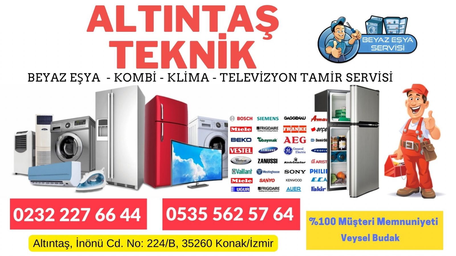 altıntaş buzdolabı tamircisi İzmir 